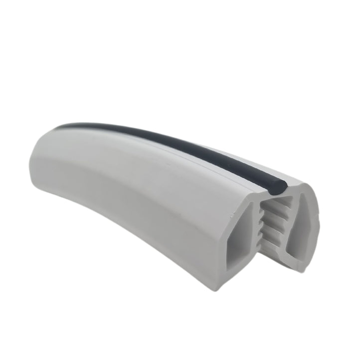 Gunwale Rubber Coex White With Black Strip 40mm Per Metre