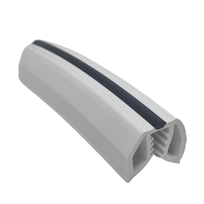 Gunwale Rubber Coex White With Black Strip 40mm Per Metre