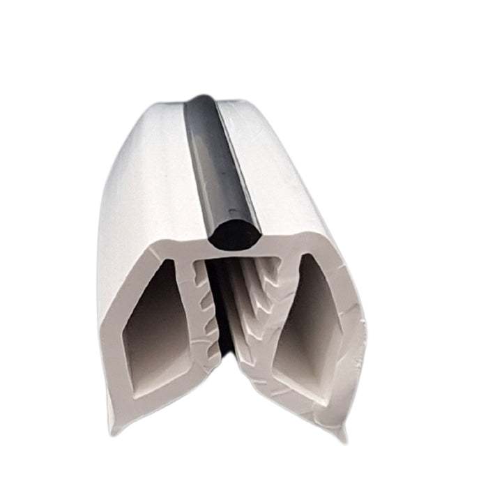 Gunwale Rubber Coex White With Black Strip 40mm Per Metre