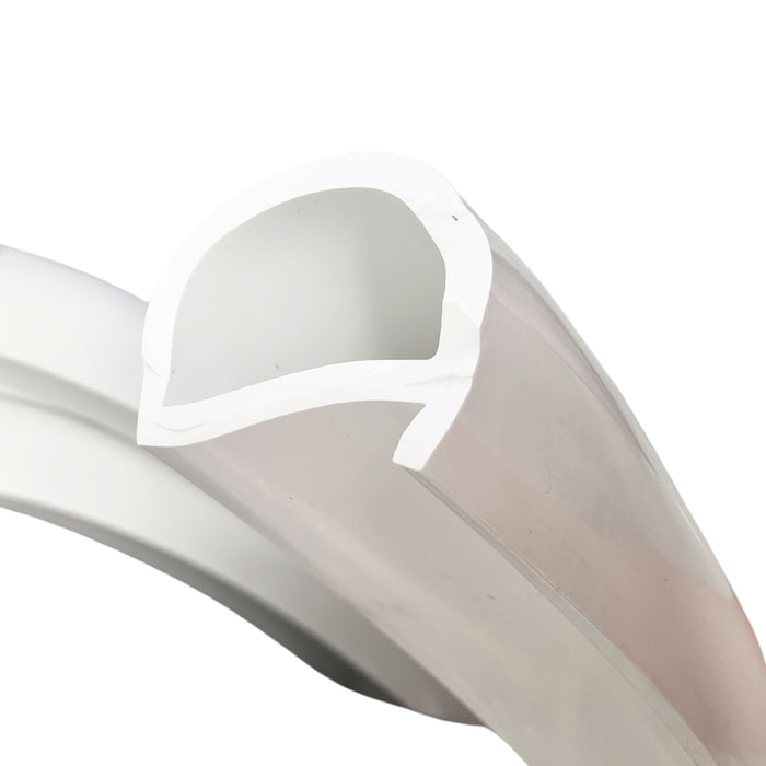 White 'D' Pontoon Fender Buffer With Lip 81mm Per Metre