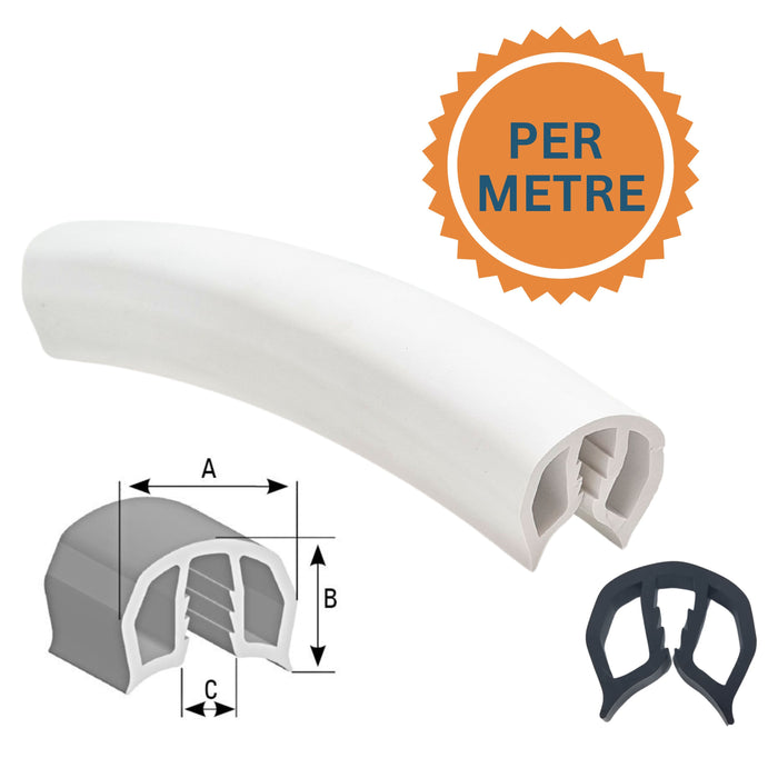 Gunwale Rubber White Per Metre