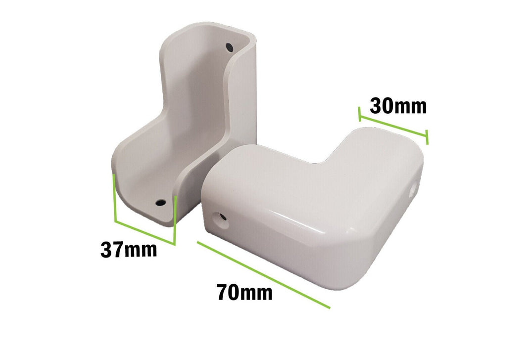 gunwale corner caps white 30mm