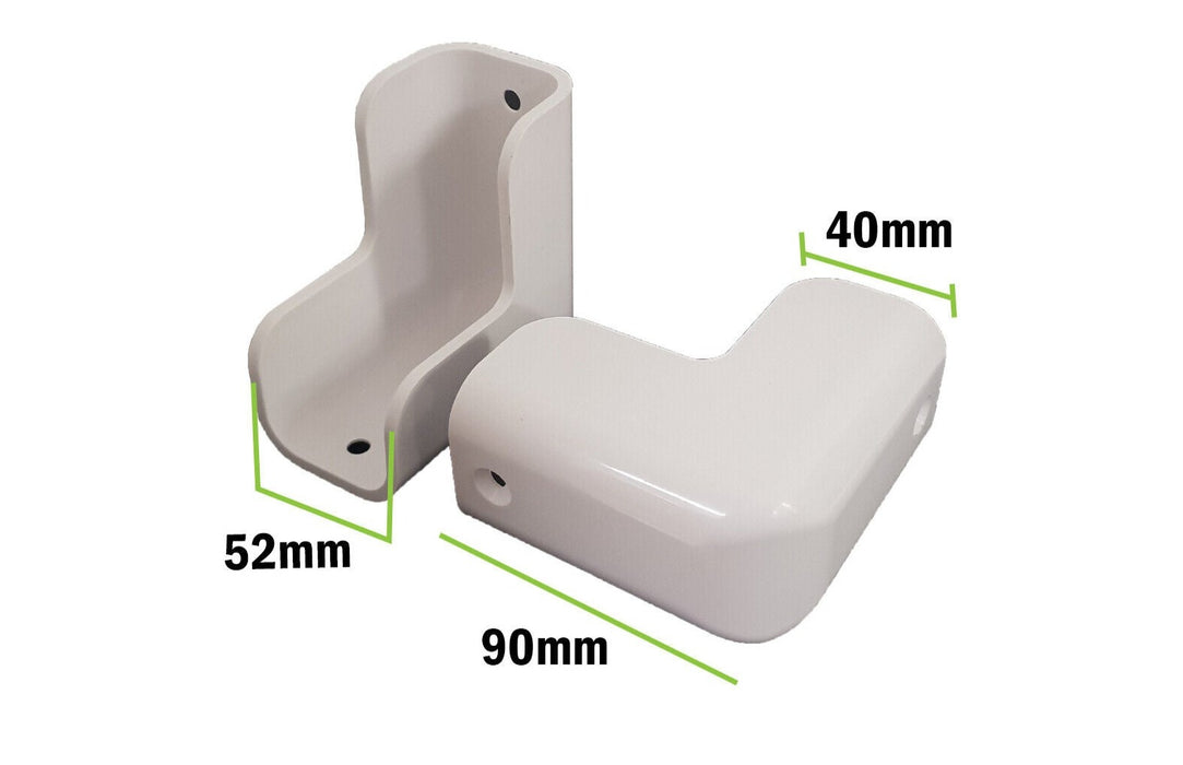 gunwale corner caps white 40mm