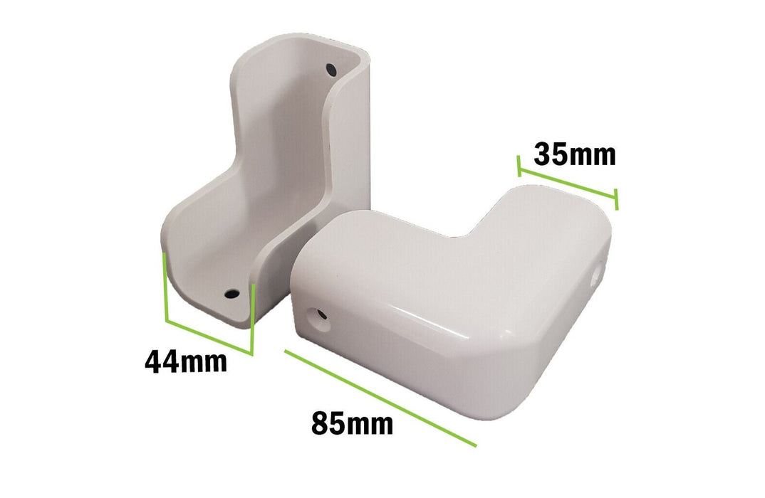 gunwale corner caps white 35mm