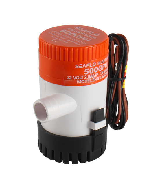 SEAFLO 12V 500 GPH Non-Automatic Bilge Pump | Marine Submersible