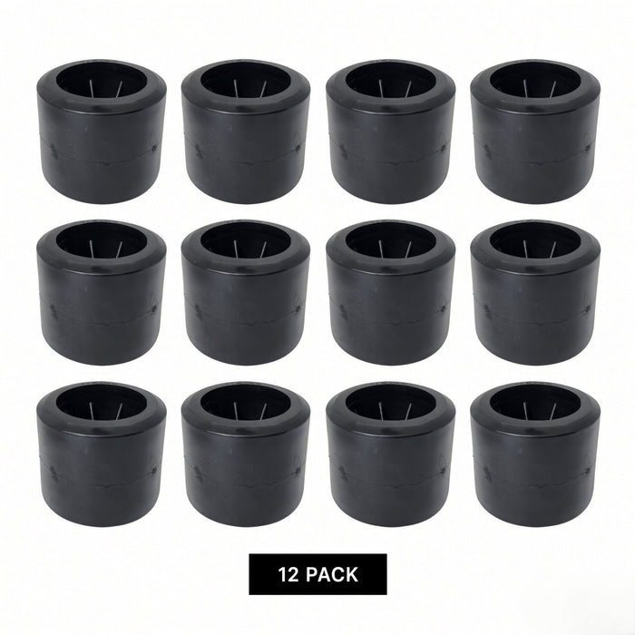 12 Pack 4" Smooth Wobble Rollers 20mm | Black
