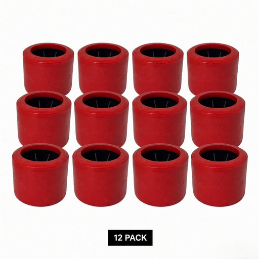 12 pack red 4 inch smooth wobble rollers polyurethane
