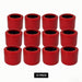 12 pack red 4 inch smooth wobble rollers polyurethane