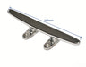 150mm low profile 316 stainless steel deck cleat 4-hole open base