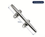 150mm 316 stainless slimline bar cleat with length callout