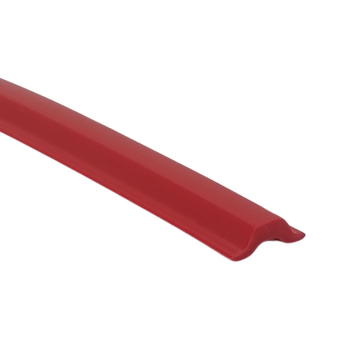 10 Metres White Gunwale Rubber Base with Red Insert