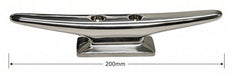 200mm solid base 316 stainless heavy duty deck cleat end to end measurement