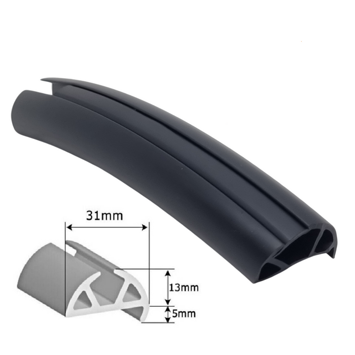 12 Meters 31mm Gunwale Black With Insert