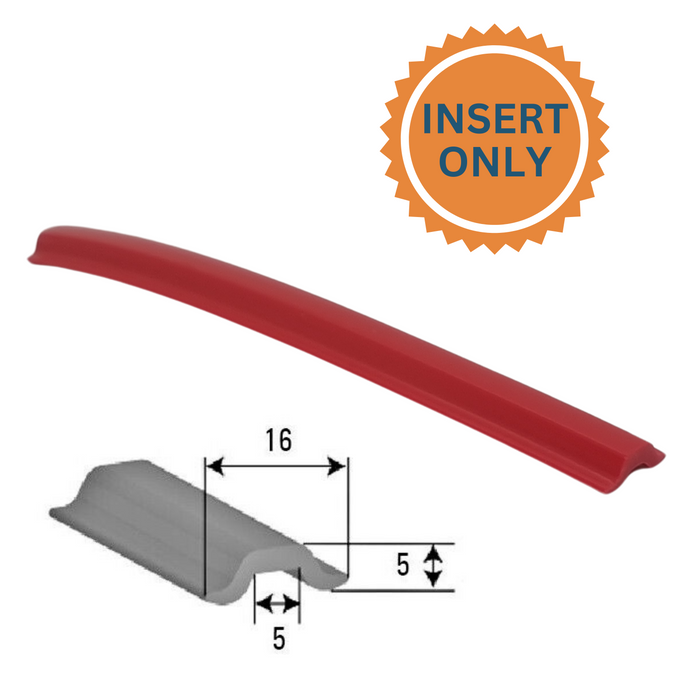 Red Gunwale Rubber Insert Per Metre