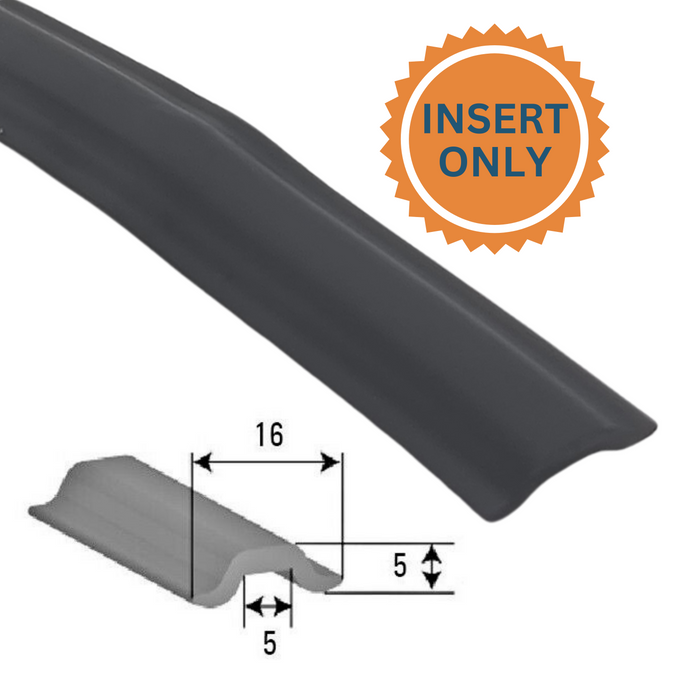 Black Gunwale Rubber Insert Per Metre