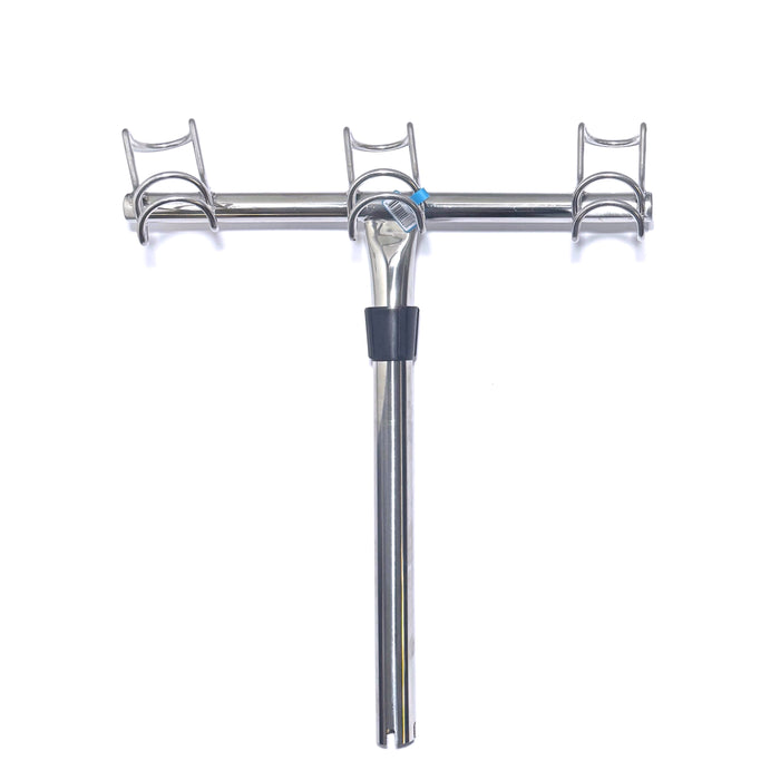 3 way rod holderPort 99080P.jpg — Starboard 3-way 316 stainless snapper rack rod holder
