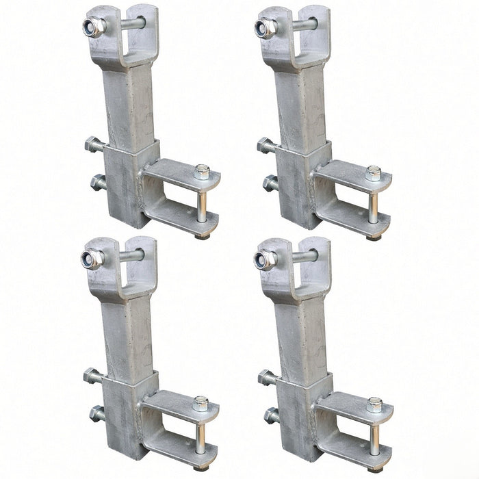 Four: four 2 inch by 3 inch galvanised boat trailer skid brackets