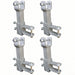 Four: four 2 inch by 3 inch galvanised boat trailer skid brackets