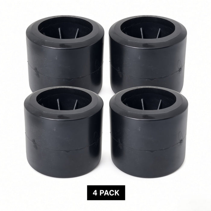 4 Pack 4" Smooth Wobble Rollers 20mm | Black