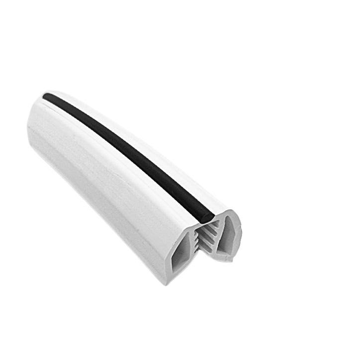 Gunwale Rubber Coex White With Black Strip 40mm Per Metre