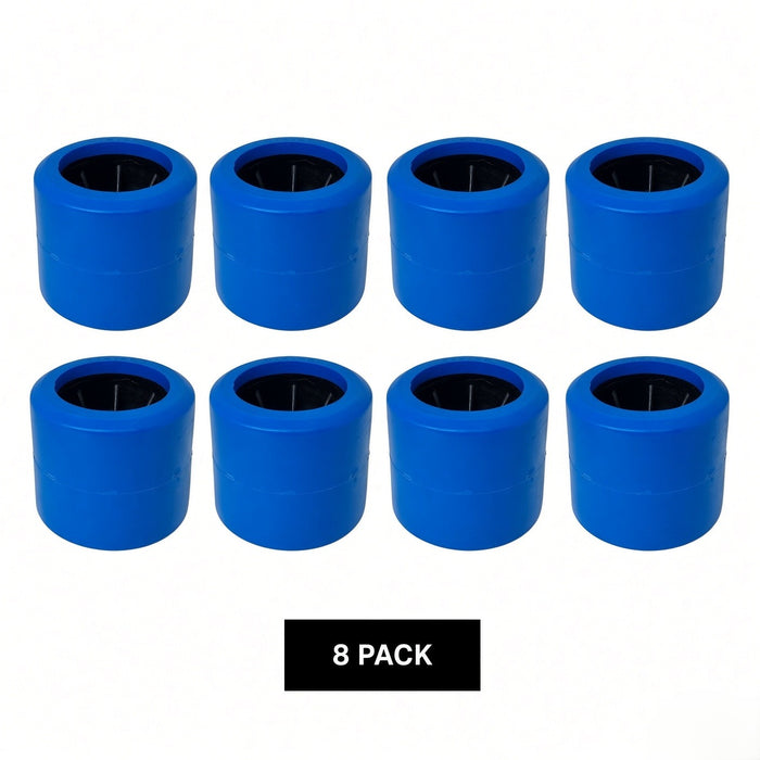 8 Pack 4" Smooth Wobble Rollers 20mm | Blue