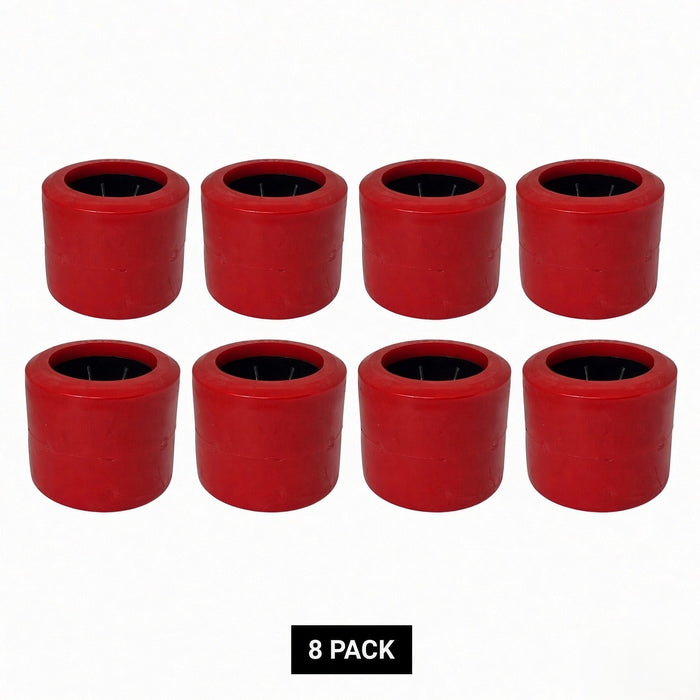 8 pack blue smooth wobble rollers for alloy boat trailers