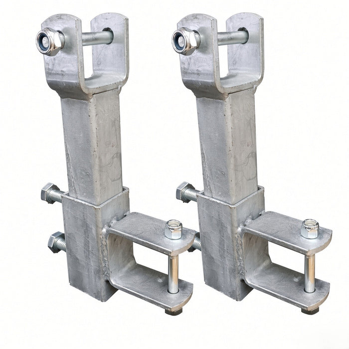 Pair: pair of 3 inch by 3 inch galvanised boat trailer skid brackets