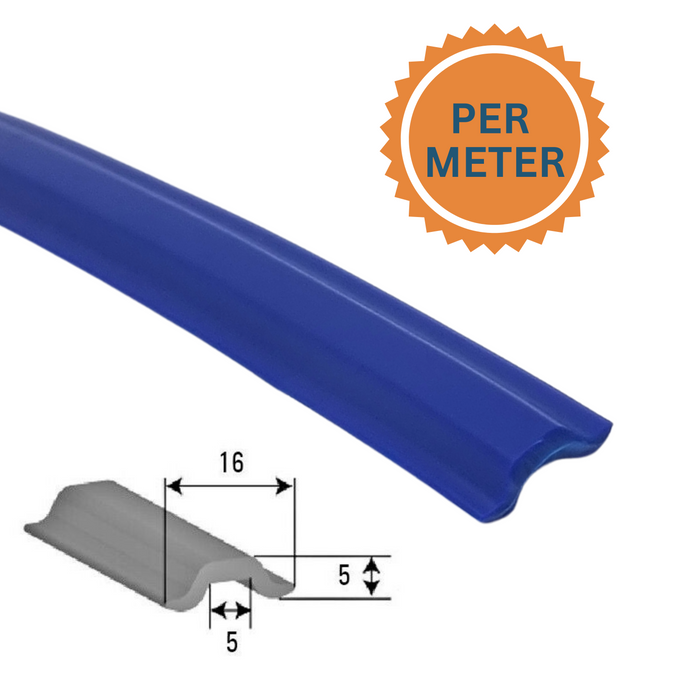 Blue Gunwale Rubber Insert Per Metre