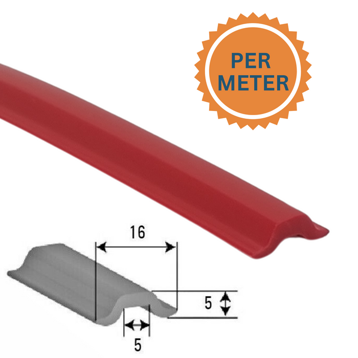 Red Gunwale Rubber Insert Per Metre