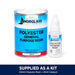 Norglass Polyester Resin 250ml and Catalyst 20ml 9005 9404