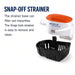 SEAFLO 1100 GPH auto bilge pump snap-off strainer base for easy cleaning