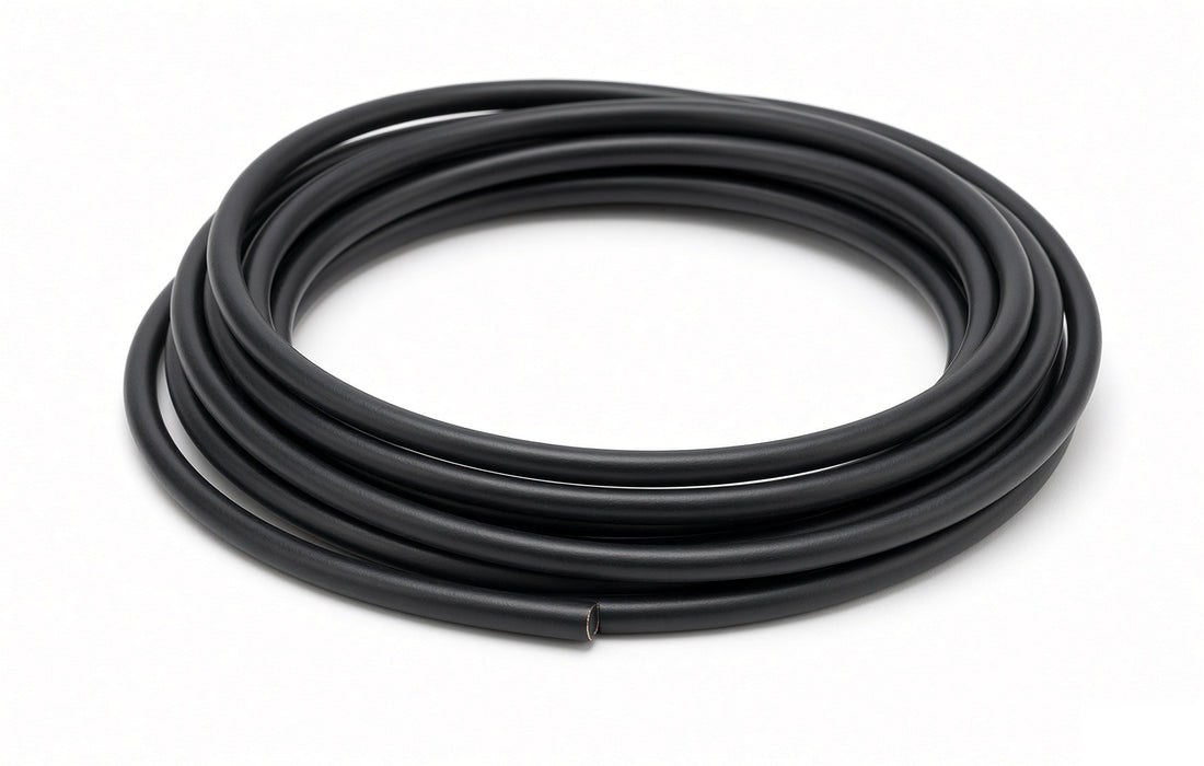 coiled 4 mm black tinned marine wire