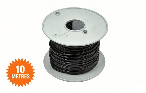 10 metre black 4 mm single-core tinned marine wire