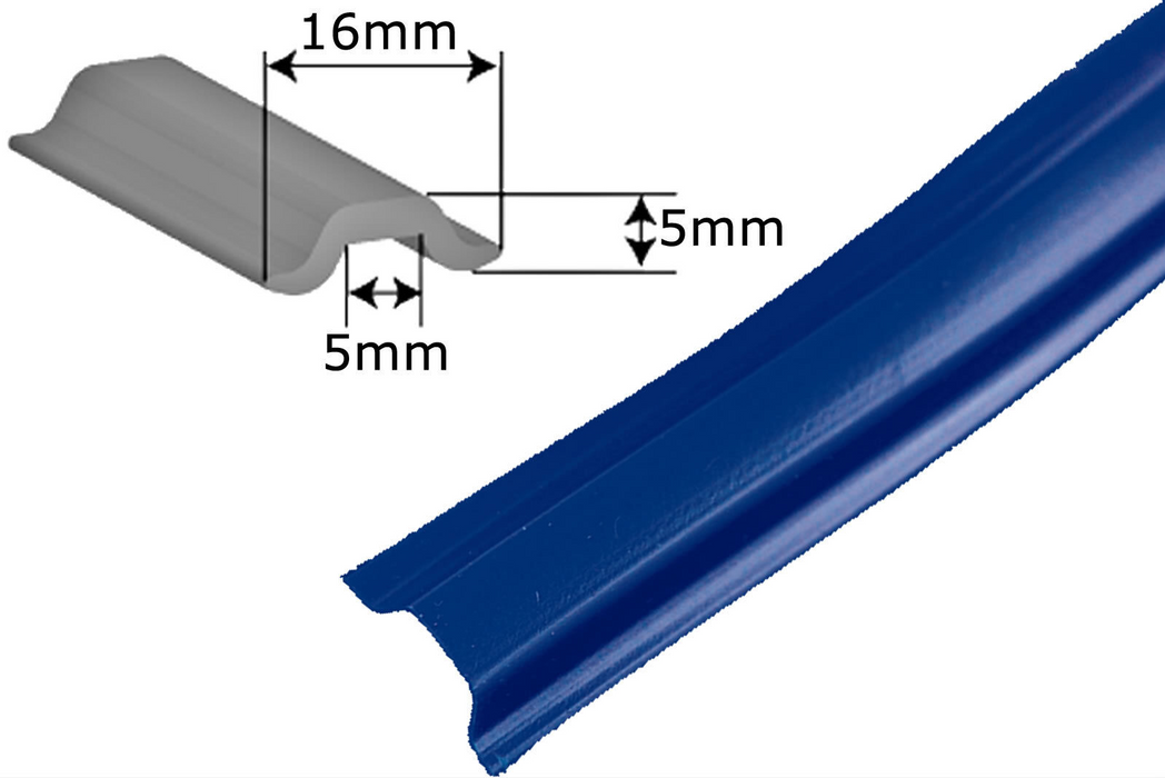 gunwale rubber insert blue