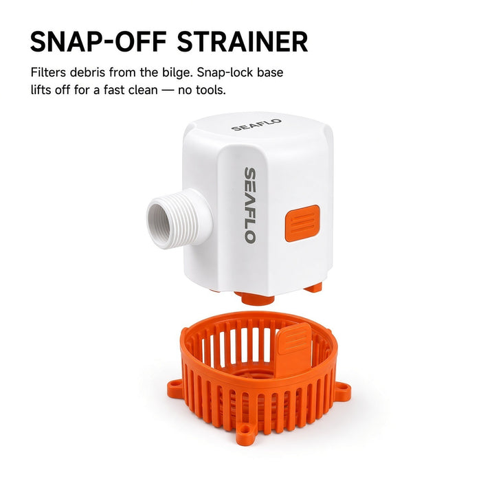 SEAFLO 12V 1500 GPH Automatic Bilge Pump | 17 Series Electronic Sensor