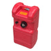 Red 23L portable outboard fuel tank with gauge cap and carry handle