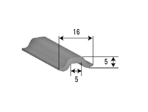 White Gunwale Rubber Insert Per Metre