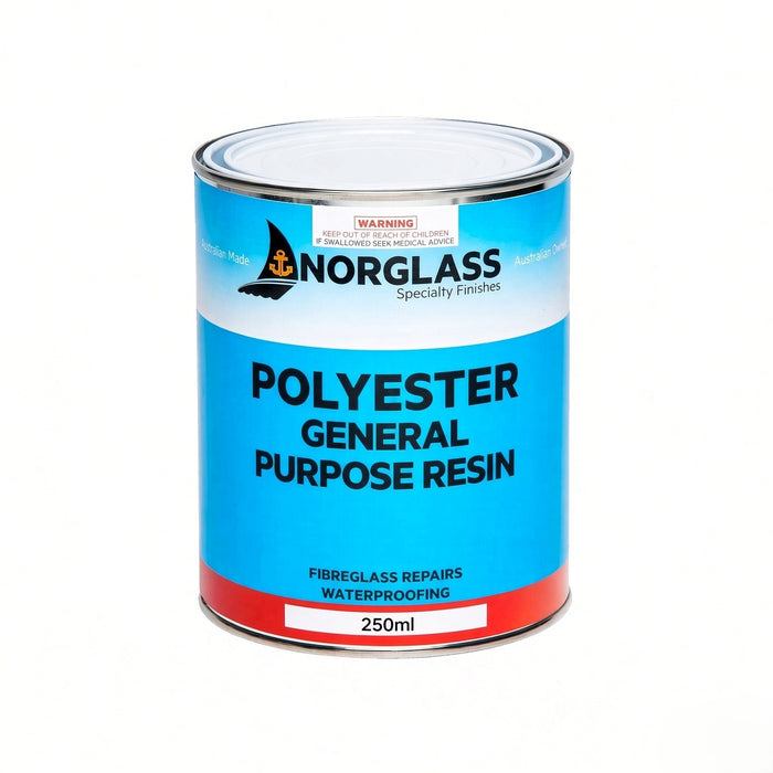 Norglass Polyester Resin 250ml waxed fibreglass finish 9005