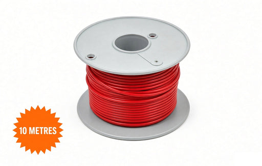 10 metre red 4 mm single-core tinned marine wire
