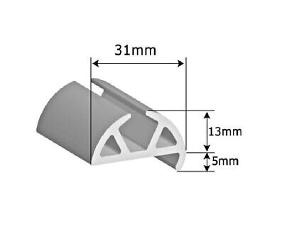 Gunwale Rubber Black Base 31mm Per Metre