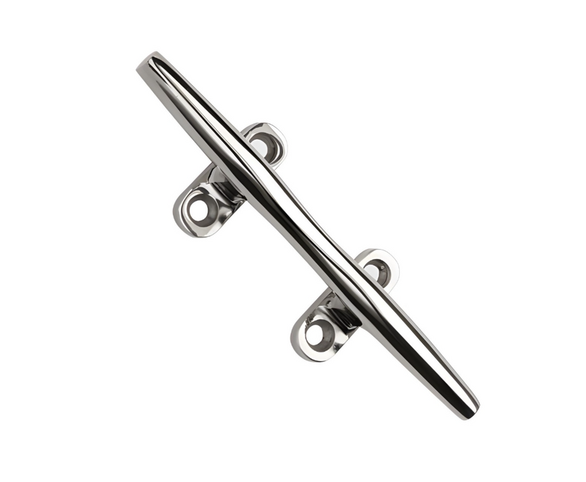316 stainless slimline bar boat cleat four-hole 200mm