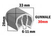 white gunwale rubber 30mm