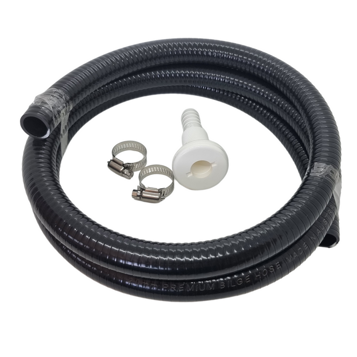 JLP Aluminum Bilge Fitting Straight - 3/4" ID Hose Barb For PWC Watercraft Blue